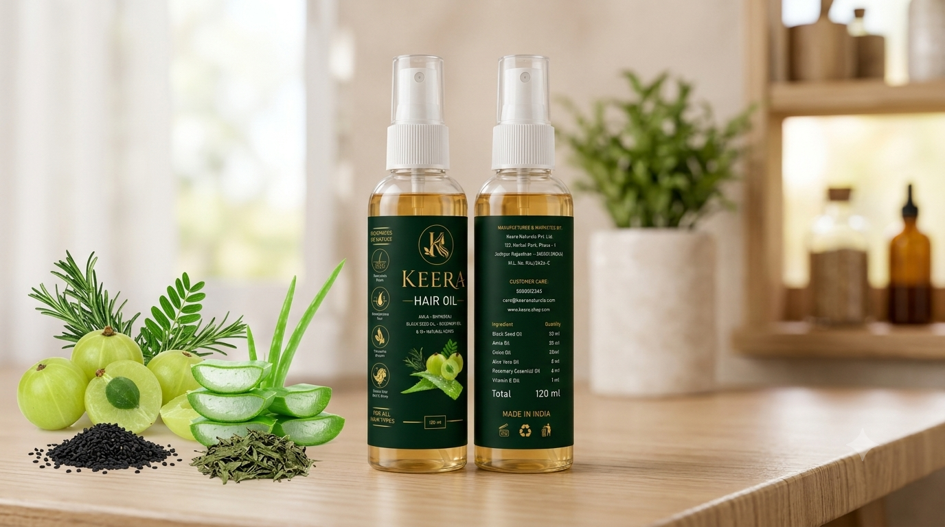 KEERA Natural Hair Oil – Hair Fall Control & Hair Growth